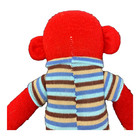 Dan Dee Sock Monkey 18in Plush Stuffed Animal Toy Red Blue Tan Striped Shirt
