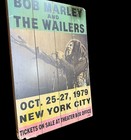 Bob Marley   The Wailers Wood Ticket Sign - October 25-27 1979 New York City