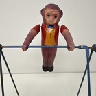 Vintage Celluloid Acrobat Monkey Litho Wind Up Toy  Occupied Japan  Works 