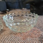 Vintage Homco Fairy Lamp Cubist Clear Glass Light Candle Holder Round