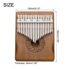 21 Keys Thumb Piano  Deep Brown Mini Portable Finger Piano Flower Handrail