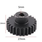1 Pcs Steel Mod1 5mm Pinion Gear 25t Metal Hardened Fit 5mm Rc Motor Shaft