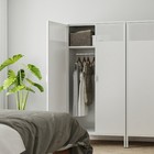 White 71 In Metal Closet Storage Space  Metal Closet With 2 Doors For Bedroom