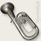 G c  Conn 1922 Satin Silver Baritone Horn  Case   Mouthpiece