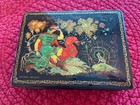 Large Russian Lacquer Paper Mache Box Ussr Palekh Signed By Artist