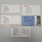 5 Vintage Canon Product Booklets Fl Fd Lenses Guide Cameras 1960s 1970s Ephemera