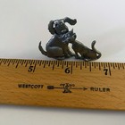 Vintage Dog   Cat Signed Jj Jonette Pewter Brooch Pin Adorable Animal Jewelry