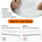 Fushing 300 Pcs Clear Plastic Horizontal Name Tag Badge Id Card Holders