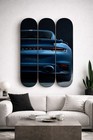 Porsche 911 Turbo S Car Art Theme Skateboard Deck Wall Decor Set Of 3