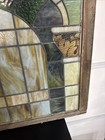 1900s Antique Stained Glass  Window 34x 41    Has A Little Damage