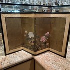 Vintage Japanese Miniature Folding Screen By  bu     Gold Landscape Art 25    14   