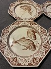 Rare Minton - Cinnabar Aquarium Center Denmark Border 1881 Scarce 4 Plates - 8   