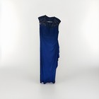 Alex Evenings 12p Dark Blue Long Gown With Side Slit  Worn Once At Wedding 