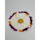 Handmade Square Crochet Washcloth Dish Washing Scrubbies Knit Orange Yellow