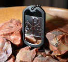 Chi Rho pater Noster  our Father   Deep Engraved Dogtag In Latin