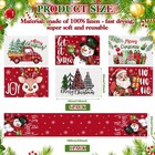 7 Pcs Christmas Table Runner And Placemats Set  Classic Red Xmas Washable Mats 