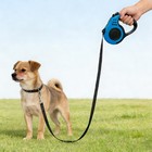 Retractable Dog Leash 5m 16 4ft Blue One-touch Lock For Small med Dogs