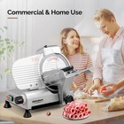 10  Carbon Steel Blade Electric Deli Meat Cheese Food Slicer Commercial Home Use