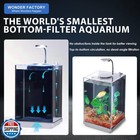 Wonderfactory 3 Gallon Aquarium Fish Tank  Self-cleaning Betta Tank With Filt