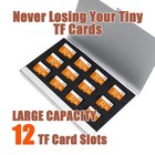 Aluminum Waterproof Memory Card Case Ultrathin Fits Micro Sd sdxc tf Silver