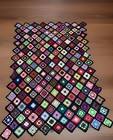 Handmade Granny Square Crochet Afghan Throw Blanket Colorful 76   x52   