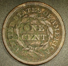 1853 Braided Hair Us Large Cent Copper Coin Nice  - Free Shipping