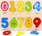 Wooden Preschool Learning Number Puzzles Toys For Kids    Educational Toys