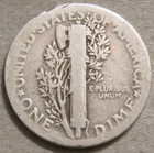 Selling As Shown - 1921 P Mercury Dime     90  Silver     752