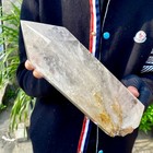 4 14lb Natural Clear White Crystal Obelisk Crystal Energy Column Reiki Healing
