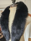 Black Fox Fur Collar For Coat 40  Long