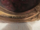 Antique Gilt Bronze   Rouge Marble Inkwell French Signed A marionnet Art Nouveau