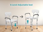 Height Adjustable Bathtub Shower Chair For Inside Shower  Portable Bath Seat 
