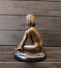 Vintage Bronze Sculpture Statue Woman Nude Marble Deco Claude Rare Decor