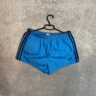 Adidas Vintage Running Shorts 80s 90s Blue Made In Yugoslavia Mens Size 36
