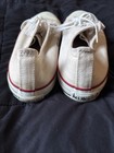 Made In Usa 90s Converse Size 13 White cream Low Tops Vintage