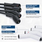 For Ls Gm Gen Ls3 Ls4 Ls7 8mm Spark Plug Wires High Temp Ceramic 45 Degree Ends