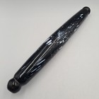 Antique Vintage Victorian Nailsea Glass Black White Fleck Rolling Pin