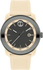 Movado Bold Tr90 3601207 Chrono Black Dial Sand Biege Strap 42mm Case Men Watch