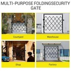 Folding Security Gate  63  H X 70  W Expandable Gate  Heavy-duty Steel Outdoor