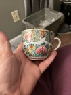 Antique Chinese Export Famille Rose Medallion Porcelain Scalloped Quing Tea Cup