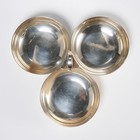 Padova Argenti Silver Plated 3 Compartment Part Bowl Appetizer Condiment Server