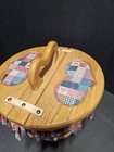 Beautiful Wooden bushel Type Basket Crafts sewing Basket