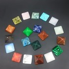 Lots 14 Pcs Chakra Pyramid Stone Set Crystal Healing Natural Spirituality Gems