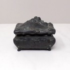 Vintage Pewter Art Nouveau Jewelry Casket   Trinket Box