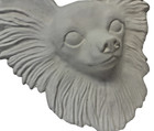 Ceramic Bisque Ready To Paint Pappillon Dog Wall Plaque Hanger 7  X 7 3 4 