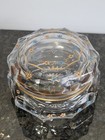 Antique Heisey Powder Jar 1920s Hand Painted Boudoir Vanity Large Glass Rare