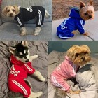 Adidog Pet Dog Warm Hoodie 4 legs Classic Jumpsuit Puppy Coat Sweatshirt Clothes