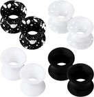 8pcs Silicone Ear Gauges Flexible Ear Tunnels Plugs Stretchers Expander Doubl   