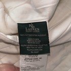 Ralph Lauren Home Collection European Sham Quilted White Floral Stitched Cotton