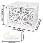 White Wedding Card Box With Lock Card Sign For Reception Birthday Shower